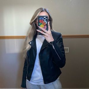 Zara Moto-Style Leather Jacket